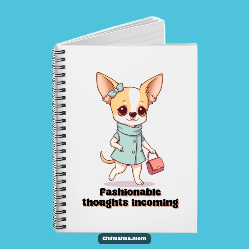 Funny Fashionable Chihuahua Woman Purse Notebook - Stylish & Chic!