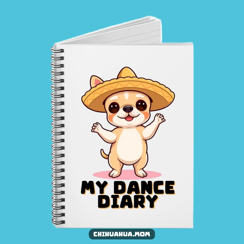 Funny Chihuahua Flamenco Notebook - Fiesta Dog Journal Gift