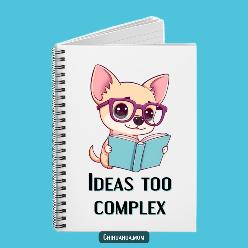 Funny Chihuahua Glasses Notebook - Jot Down Thoughts with Pups