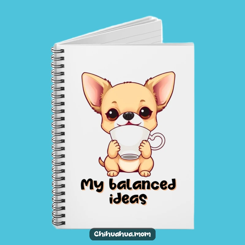 Funny Balancing Chihuahua Notebook - Playful Dog Journal Gift