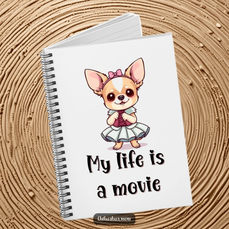 Funny Chihuahua Notebook: A tiny dog in a fancy dress is ready to write. Hilarious stationery.
