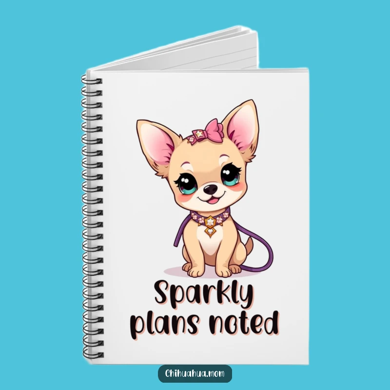 Funny Kawaii Chihuahua Lady Notebook: Sparkle Journal - Ideal Funny Gift!