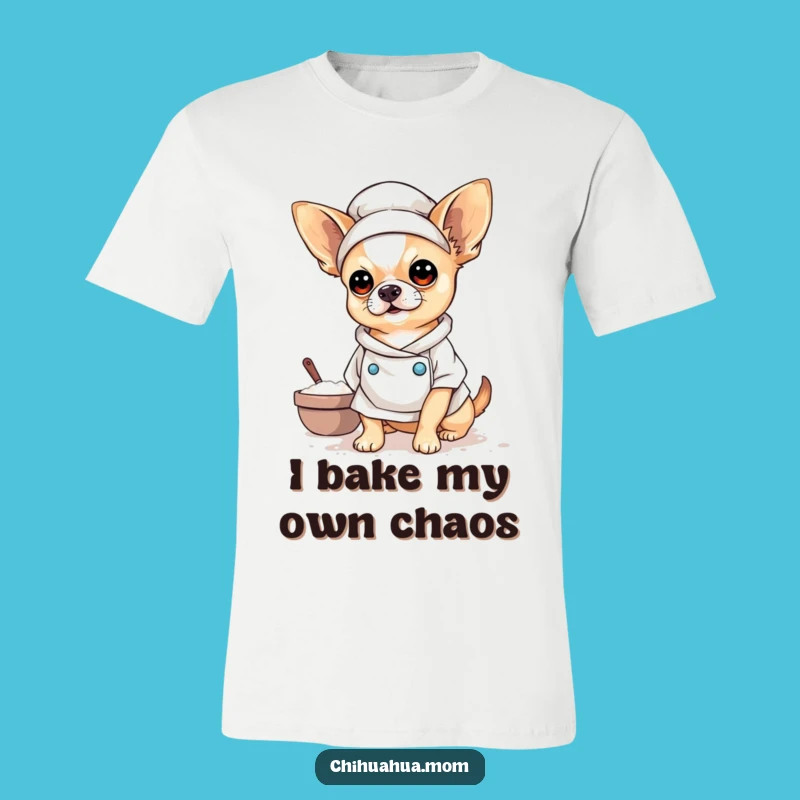 Funny Baker Chihuahua T-Shirt: Messy Pup's Funny Graphic Tee Gift
