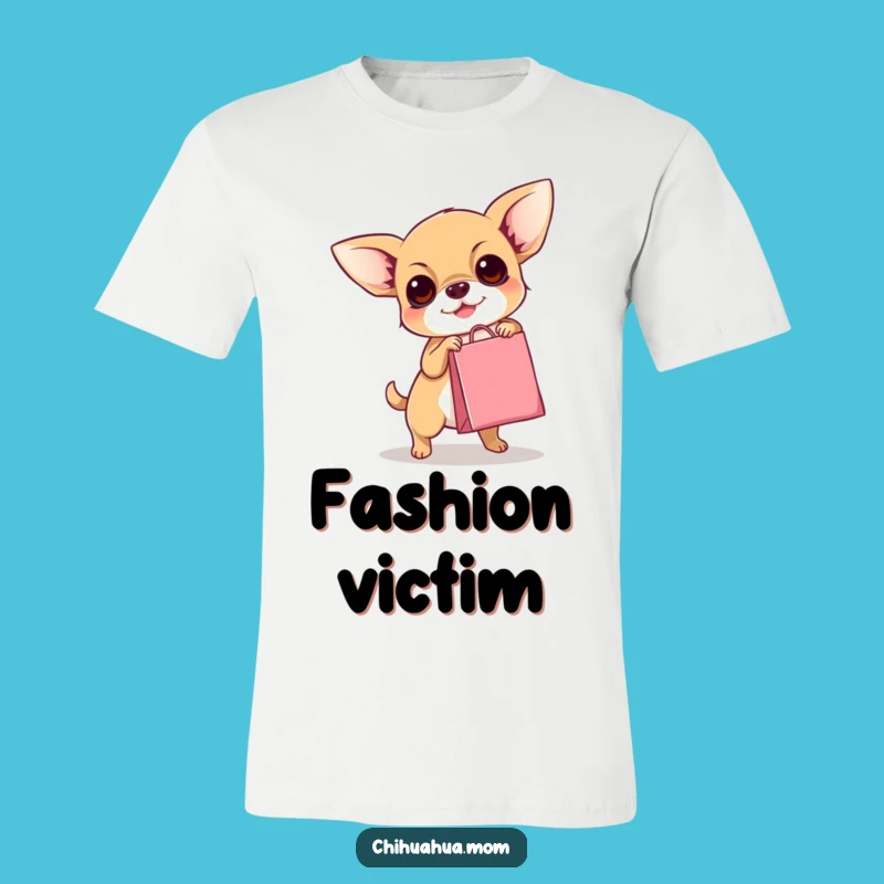 Funny Chihuahua Fashionista T-Shirt: Hilarious Dog Shopping Design, Perfect Funny Gift!