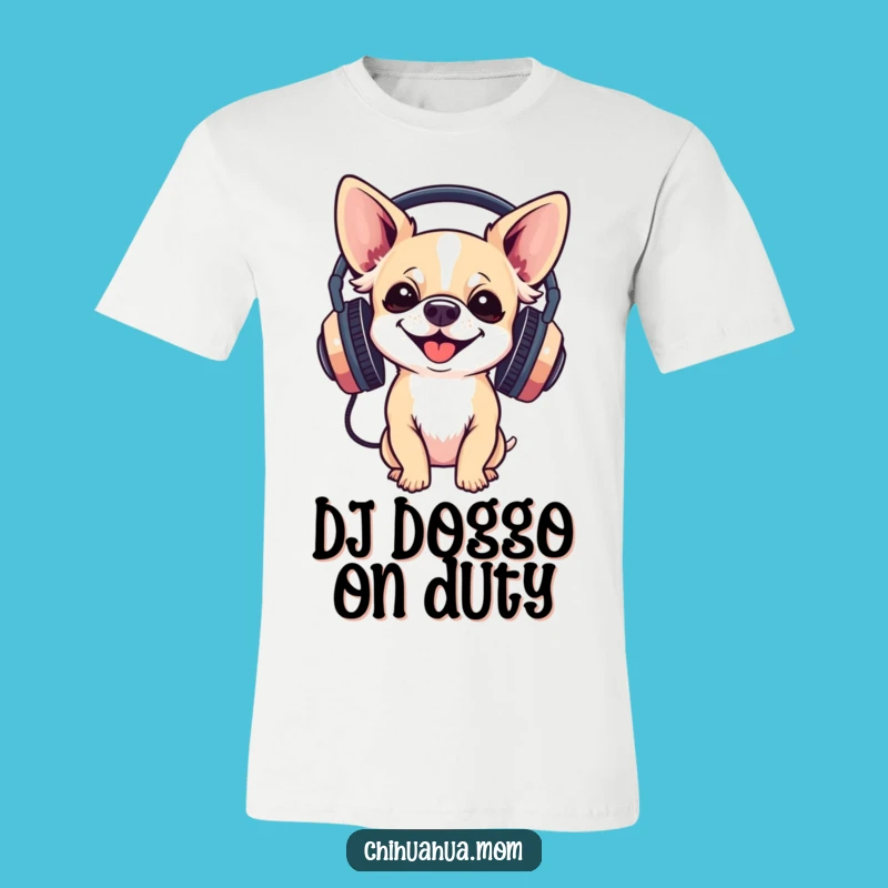Funny Chihuahua Headphones T-Shirt: Rock Out in Style, Perfect Funny Gift!