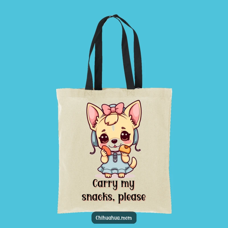Funny Kawaii Chihuahua Lady Tote Bag: Stylish Treat Helper, Practical Funny Gift