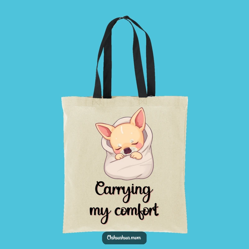 Funny Sleeping Chihuahua Tote Bag - Carry Your Nap Companion