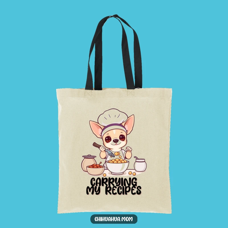 Funny Chihuahua Chef Tote Bag: Carry Your Culinary Creations Hilariously