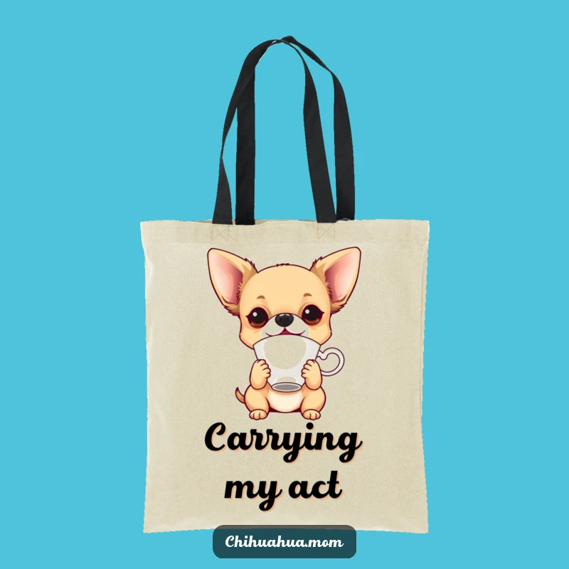 Funny Balancing Chihuahua Tote Bag - Playful Accessory Gift