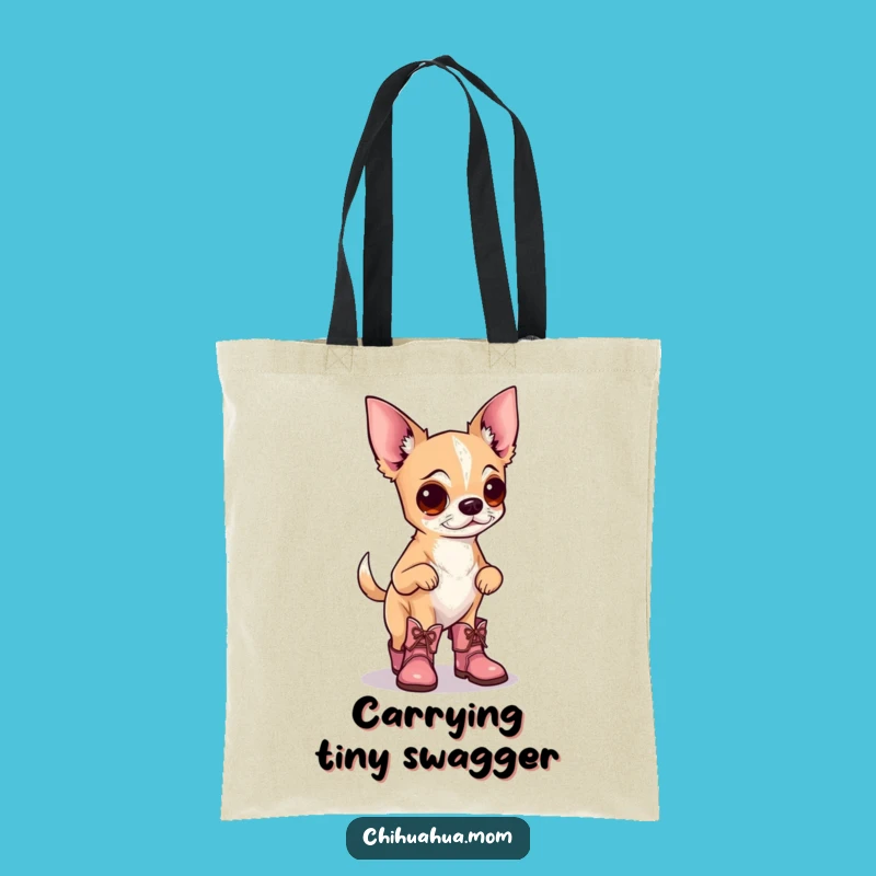Funny Chihuahua Boots Tote Bag: Carry Your Pup Love and Essentials