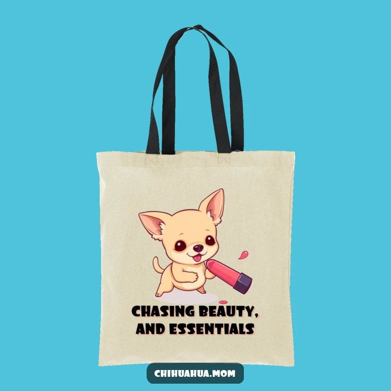 Funny Chihuahua Lipstick Tote Bag: Carry Your Laughs with This Hilarious Gift