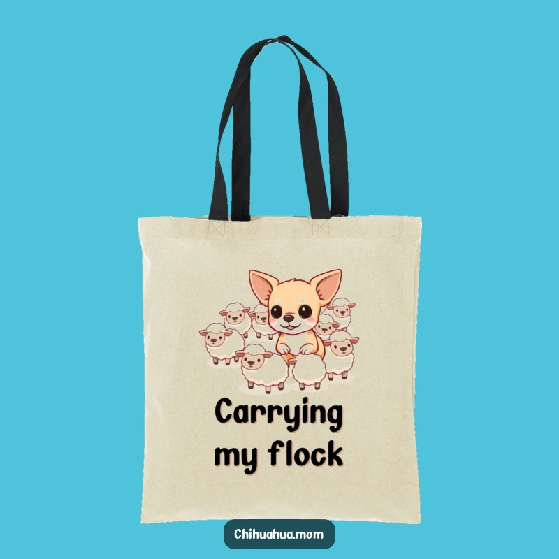 Funny Herding Chihuahua Tote Bag - Farmer Dog Accessory Gift